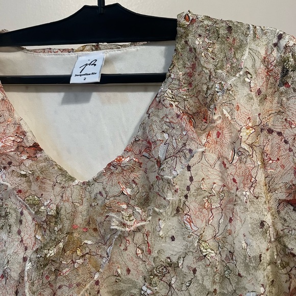 Jacqueline Riu Multicolor Textured Blouse - Picture 2 of 5